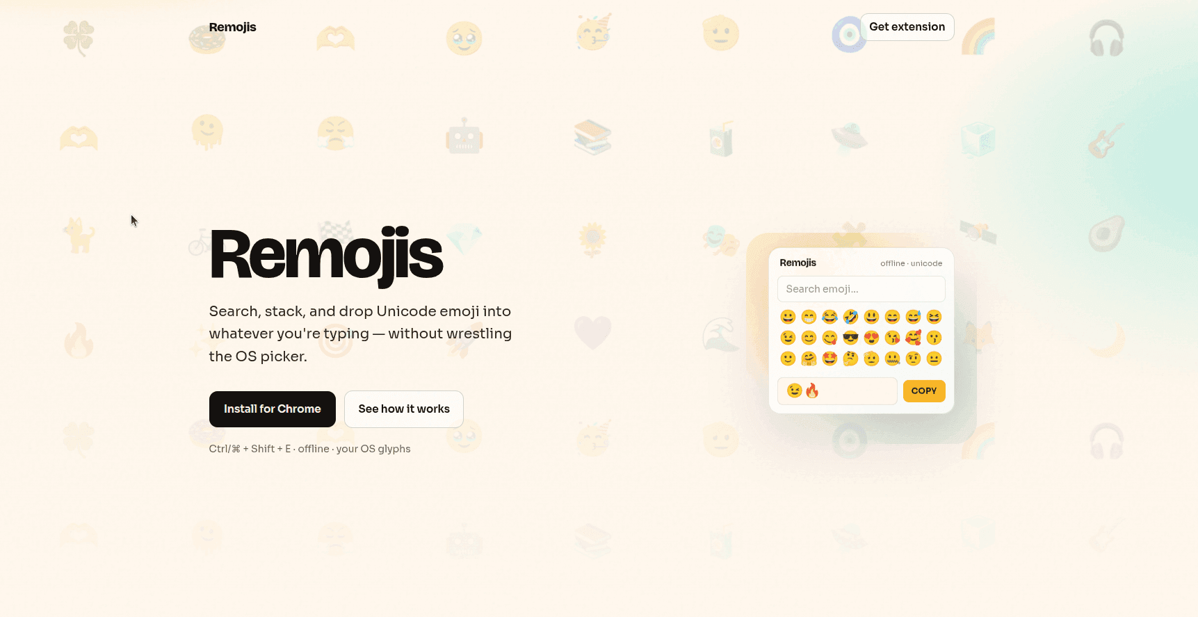 Remojis - Chrome Extension